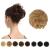 BARSDAR 100% real hair hair part hair tie curled messy dutt extensions real hair hair part hair tie upd hairstyles messy hair extension for women girls dirty blonde 1 pcs - 27 g 19# dirty blonde