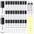 AMORIX 50PCS Mini Lip Gloss Tubes with Wand 1.2ml Empty Containers Clear Refillable Travel Lip Balm Bottles for Samples with 5ml Syringes DIY Lip Gloss Base + Tag Labels Stickers (Black) 50PCS - Black