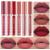 6Pcs Matte Liquid Lipstick Makeup Set, Matte liquid Long-Lasting Wear Non-Stick Cup Not Fade Waterproof Lip Gloss (Set C)
