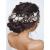 Unicra Bride Flower Wedding Hair Vine Leaf Silver Bridal Hair Piece Pearls Hair Accessories for Women and Girls