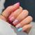 Justotry 24 pieces press on nails swirl square short rainbow French artificial nails with wavy patterns artificial nails to stick on pastel fingernails fake nails short for women multipack swirl square