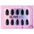 Glamnetic Press On Nails - Boba | Opaque Black Short Almond Nails, Reusable | 12 Sizes - 24 Nail Kit