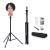Klvied Reinforced Wig Stand Tripod Mannequin Head Stand, Adjustable Wig Head Stand Holder for Cosmetology Hairdressing Training with T-with Wig Caps, T-Pins, Comb, Hair Clip, Carrying Bag Basic Stand
