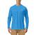 Roadbox Mens UPF 50+ UV Sun Protection Shirts Outdoor Long Sleeve Fishing T-Shirt for Hiking Swimming Rash Guard Campanula Blue Large