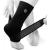KARM Ankle Compression Sleeve with Compression Support Strap. Achilles Tendon Support Wrap. Achilles Tendonitis Brace for Women and Men (One Size  Black) Black One Size