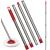 Qulable Spin Mop Replacement Handle - 4-Section 30" to 58" Mop Handle Replacement Stick Compatible with O-Ceda Spin Mop, EasyWring Mop Handle for Floor Cleaning Mop Handle - Red