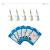 Luroad 10pcs Mackerel Feathers Rigs, Pre Tied Sea Fishing Rigs with Luminous Beads Bionic Flying Insects Lure Rig Fluro Flasher - 10pcs Hook Size 12