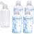 Clear Plastic Empty Squeeze Bottles 5 Pack 3.4oz/100ml with Flip Cap TSA Travel Bottle for Shampoo, Conditioner & Lotion (5 Counts) A-5 Counts