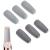 P4L 6 Pcs Pedicures Replacement Heads for Flawless Pedi Electric Tool Foot File,Pedi Replacement Roller Head fit Finishing Touch Flawless Pedi as seen on TV (3 Coarse & 3 Fine), Grey, 6 Pack 6 Pack/P4L