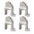 Boat Fender Clips Adjustable Pontoon Boat Square Rail Fender Cleats/Clips/Hangers for Pontoon Bumpers Pontoon Boat Accessories for Bumpers Gray 4 Pack