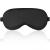 Sleep Mask Night Cover Eye Sleeping Silk Satin Masks for Women Men, Blindfold for Airplane Travel Adjustable Strap (Black)