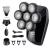 Head Shavers for Bald Men 5 in 1 Men's Rechargeable Bald Head Electric Shaver 7 Floating Heads Beard Nose Ear Hair Trimmer Razor Clipper Facial Brush 5-in-1-with Box