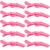 10x Crocodile Hair Clips Barrette Professional Styling Hair Clips Sectioning Clamp for Thick Hair with Nonslip Grip and Wide Teeth for Salon Home Use Women and Girls (Pink)