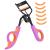 WALRACE eyelash pliers premium eyelash tongues for most eyelashes curved two-tone handle slim eyelash pliers natural and durable eyelash pliers for women (orange-violet handle)