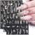 6 Sheets Metallic Silver Lines Nail Stickers 3D Wave Lines Nail Art Stickers Irregular French Line Marble Nail Decals Metal Strip Silver Nail Sticker Adhesive Stickers for Nails DIY Nail Supplies