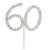 Sparkly Diamante Cake Topper Number 60 Sale Price 60th Silver
