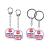4 Pack Type1 Diabetes Keychain - Allergy Medical Alert Symbol Bag Tags Set Double Side Key Tag for Zipper Pull Charm 1.4 for Adult and Child