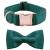 Lionet Paw's dog collar with fly - comfortable silk christmas dog collar with removable fly for medium dogs neck 34-55cm (1 Pack) green