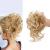 Hair part hair tendrils updos messy bun hair part hair pipe curly wavy hair bun scrunchy art hair tousled updo hair parts for women girls (#105 (light blonde mixture brown)))