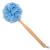 Arswin Loofah Back Scrubber for Shower, Wooden Long Handle Bath Sponge Lufa Shower Brush, Soft Nylon Mesh Back Cleaner Washer, Women & Men Exfoliating Luffa Pouf on a Stick for Body (Blue)