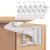 12 PCS Child Safety Cupboard Locks Invisible & Unlocked Design No Drilling Needed Adhesive Easy Install Baby Proof Safety Cabinet Locks Inside for Children Drawer Kitchen Closet Latches (White)