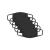 Fruit of the Loom Reusable Cotton Face Mask (Pack of 5) (Black)