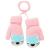Baby Toddler Winter Warm Mittens Thicken Knitted Magic Mittens Cute Fox Knit Gloves with Furry Lining Hanging On Neck Mittens for Girls Boys Age 1-3Years Gift Pink
