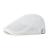 VOBOOM Men Breathable Mesh Summer Hat Adjustable Newsboy Beret Ivy Cap Cabbie Flat Cap White