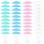 Eyelash Perm Curler Silicone Perm Pad 5 Sizes with Y Shape Eyelash Brush for Eyelash Lifting 44 Pieces