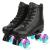Gets Womens Roller Skates Light Up Wheels, Artificial Leather Adjustable Double Row 4 Wheels Roller Skates Shiny Skates for Teens,Adult flash wheel US Women's 8.5/US Men's 7/EU39
