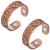Vicmag 4X Strength Magnetic Copper Rings for Women with 3500 Gauss Magnets 100% Solid Pure Copper Adjustable with Jewelry Gift Box 2PCS (Copper Life Tree)