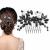 Bridal Black Crystal Hair Comb Wedding Rhinestone Hair Side Comb Fashion Hair Clip Handmade Hair Accessories for Bride Wedding Prom Girl Headpieces Bridal Hair Comb 3