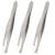 Luxxii (3 Pack) Flat Tweezers - Stainless Steel Flat Tweezers Hair Plucker for Hair and Eyebrows Personal Care (C_FLAT)