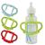 (3-Pack) Bottle Handles for Dr Brown Narrow Baby Bottles with Easy Grip Handles to Hold Their Own Bottle - BPA-Free Soft Silicone - Red Green and Blue Blue Green Red Style A