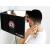LIPFISBARBERSHOP.COM The 360  Mirror - 3 Way Mirror for Self Hair Cutting with Height Adjustable Telescoping Hooks Without Led
