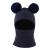 XIAOHAWANG Winter Warm Baby Hood Hats Kids Knit Earflap Caps Fleece Lining Hat Scarf for Toddler Boys Girls 6-24 Months Navy Pompom