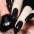 DouborQ Black Nail Polish Long-lasting Glossy Nail Art Varnish (36) Mysterious Black