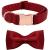 Lionet Paw's dog collar with fly - comfortable silk christmas dog collar with removable fly for small dogs neck 25-40cm s (1 Pack) red