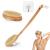 Bathing brush with a long stem back brush removable long handle 2x brush head body brush for removing showering scrubber natural bristle clean for body