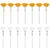 14 Pieces Fan Brushes Facial Applicator Brush Soft Fan Brushes Acid Applicator Brush Cosmetic Makeup Applicator Tools for Mud Cream (5.82 Inches, Yellow, White) 14 Count (Pack of 1) White,Brown