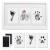 PewinGo Baby Handprint and Footprint Kit Baby Framed Photo Kit with 100% Clean-Touch Ink Pad for Newborn Baby Perfect baby gift 36*21*3.5 cm