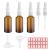 3 Pcs Nasal Spray Bottle Empty 30ML/1oz Amber Glass Nasal Sprayer Refillable Nose Sinus Small Spray Bottle With Labels Funnels Press Spray Head Travel Reusable Saline Perfume Fine Mist Atomizers