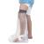 EVERCRYO Waterproof Adult Short Leg Cast Cover for Shower Bath - Reusable Cast and Bandage Protector - Watertight Protection for Broken Short Leg Ankle Foot (Grey)