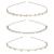Fantesi 3 -pack bride strap light gold wedding hair band art pearle rhinestone hair crown crystal pearl bride tiara hair bands elegant accessories