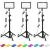 Photography Lighting Kit Dimmable 5600K USB Led Video Studio Streaming Lights with Adjustable Tripod Stand and Color Filters for Table Top/ Photo Video Shooting 9* Color Filters