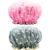 2 Pcs Bath Caps Elastic Band Double Layers Waterproof Shower Caps With Ruffled Edge Covering Ears Keeping Hair Dry Kitchen Oil-proof Cap for Girls and Women small bird