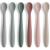Netany Silicone Feeding Spoons for First Stage Baby and Infant Soft-Tip Easy on Gums Dishwasher & Boil-proof