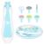Electric Nail File Drill for Baby No Sharp Claws Hurt, 6 in 1 Safety Cutter Trimmer Clipper for Toes and Fingers (Blue)