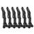 6 pieces of crocodile hair clips for cutting hairstyles non-slip unique brooch hair section claws for hairdressing salon (black)