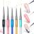 Beetles Nail Art Liner Brushes Nail Gel Polish Painting Nail Art Design Brush Pen Set Diamond application Rhinestone Handle Nail Dotting Painting Drawing Pen Sizes 5/7/9/11/20mm 5Pcs Liner Brushes 5pcs